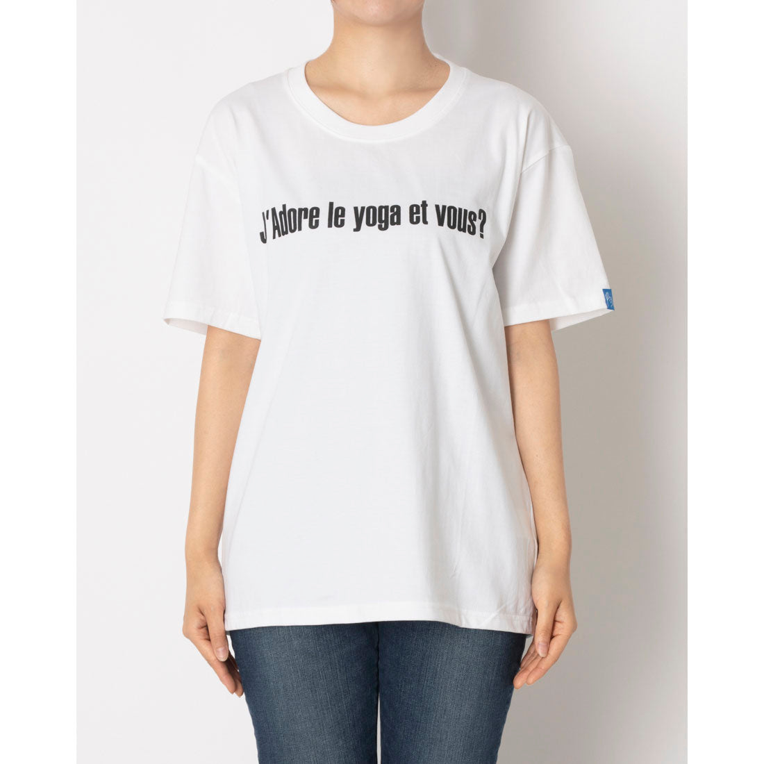 ロングライフアンドハピネス Longlife & Happiness I love yoga コットン クルー 半袖 Tシャツ （CREAM） CREAM