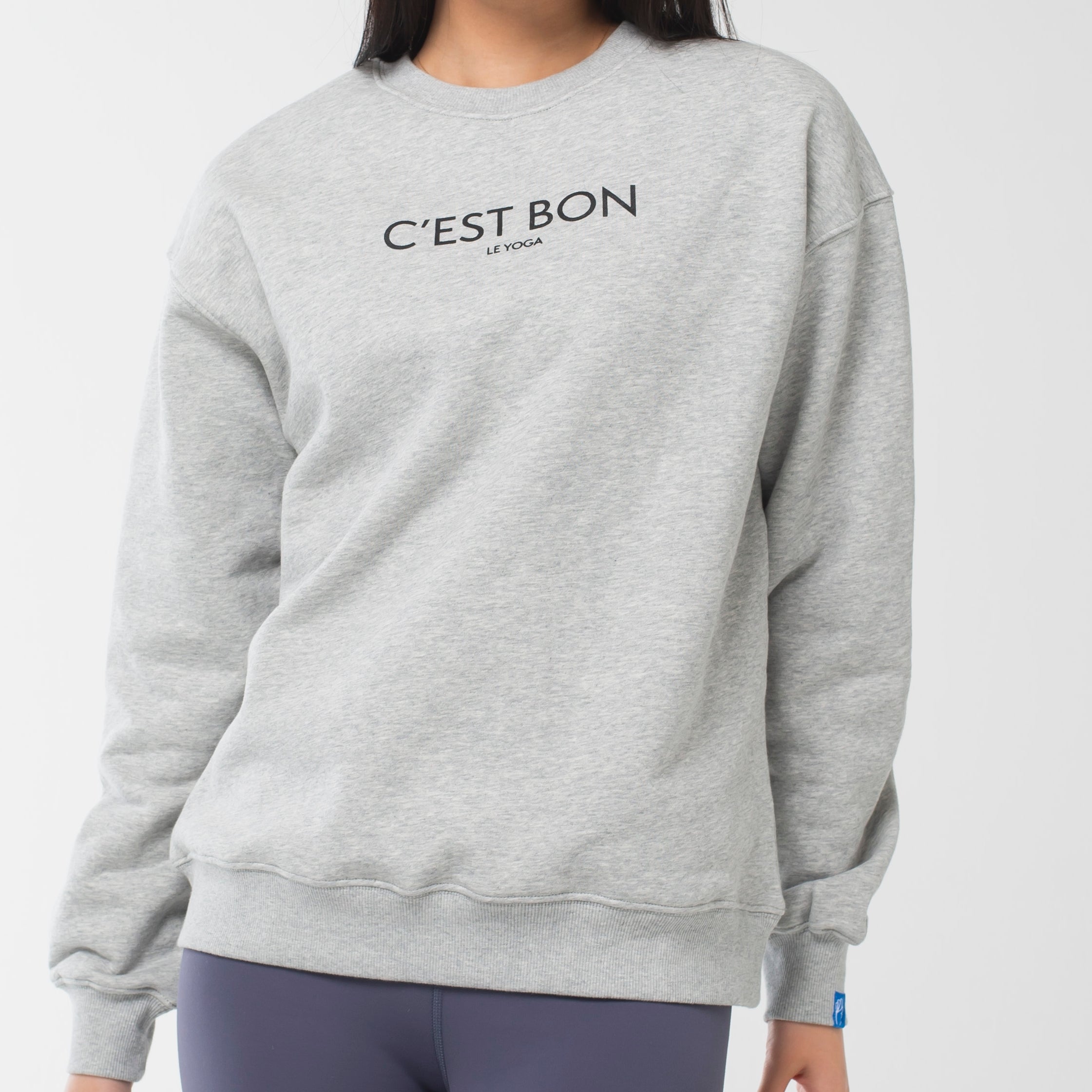 ロングライフアンドハピネス Longlife & Happiness C'est Bon le Yoga クルースウェットシャツ 裏起毛 （GREY MARL） GREY MARL
