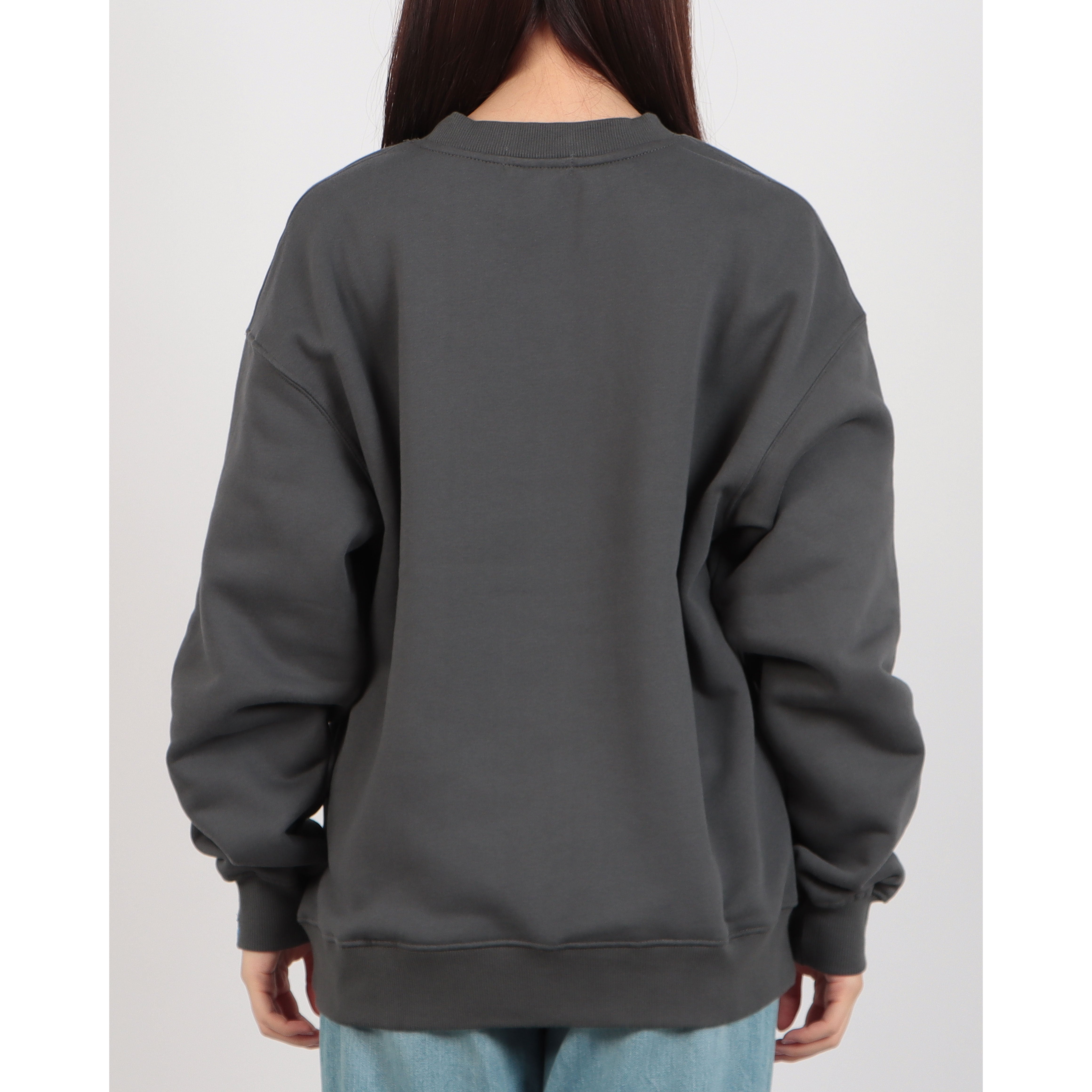 ロングライフアンドハピネス Longlife & Happiness I am at peace クルースウェットシャツ 裏起毛 （DARK GREY） DARK GREY