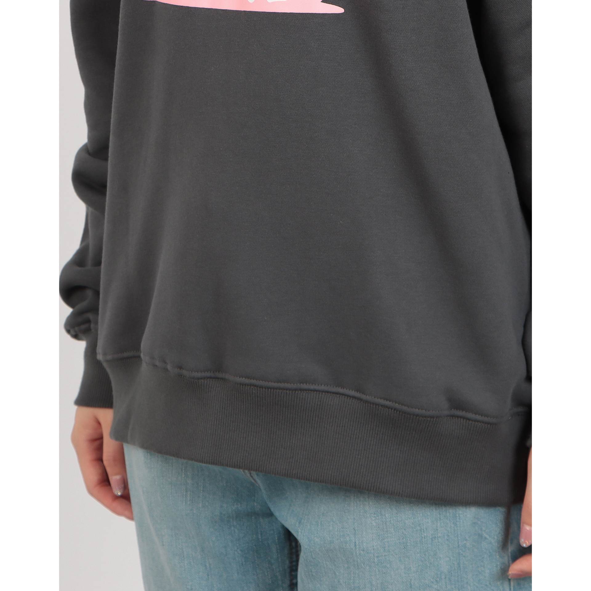 ロングライフアンドハピネス Longlife & Happiness I am at peace クルースウェットシャツ 裏起毛 （DARK GREY） DARK GREY