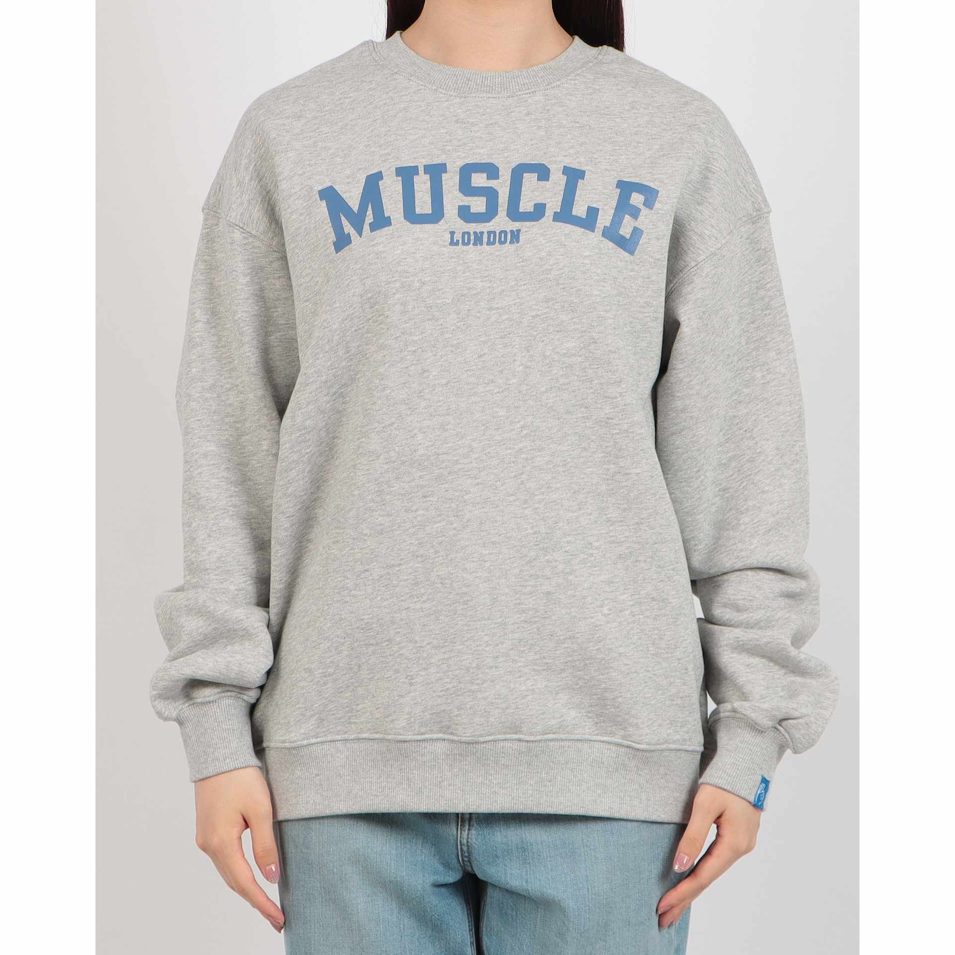 ロングライフアンドハピネス Longlife & Happiness MUSCLE JAPAN コットン クルースウェットシャツ （GREY MARL） GREY MARL