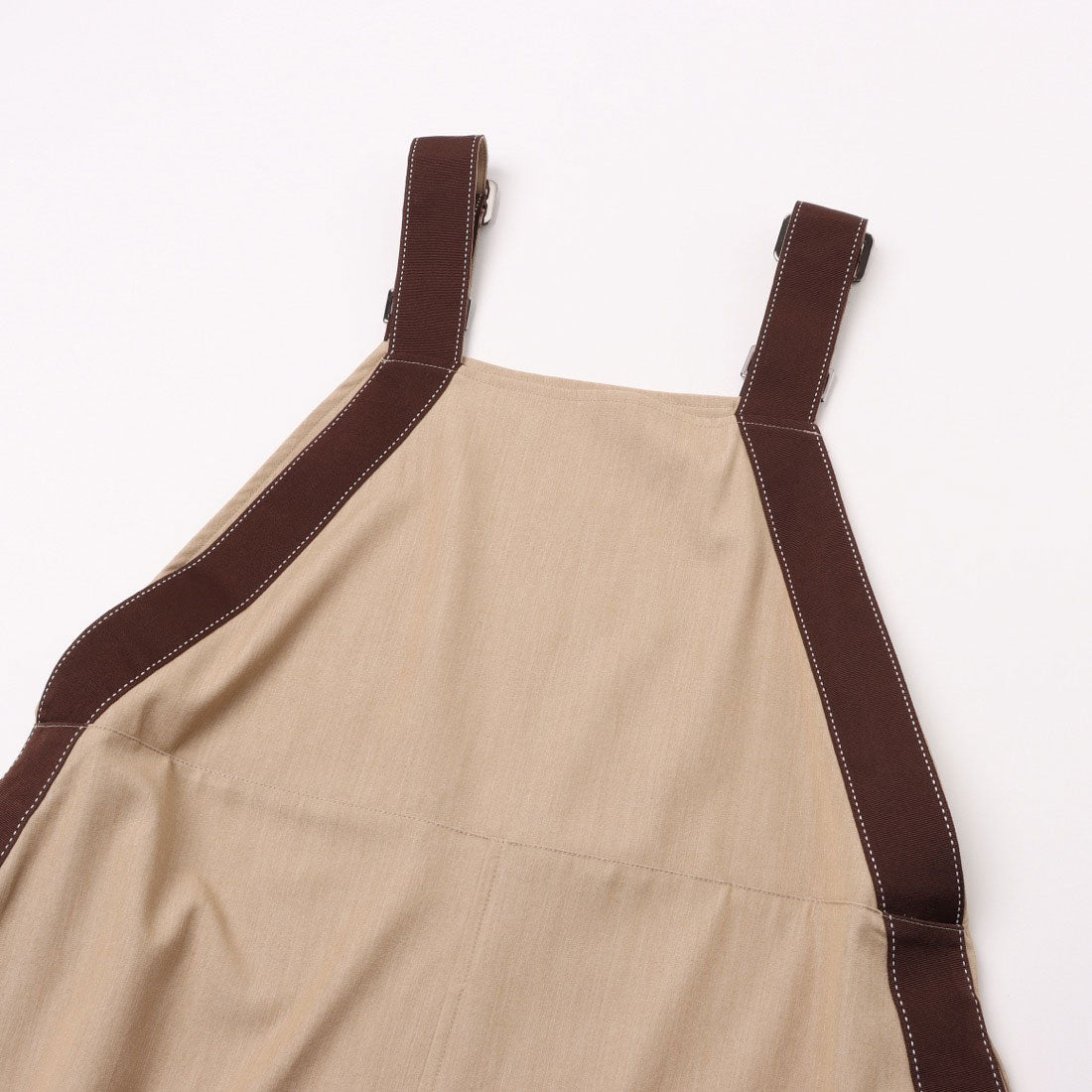 ラリベルテ Laliberte 配色グログランテープ使いサロペットスカート （ベージュ） ベージュ