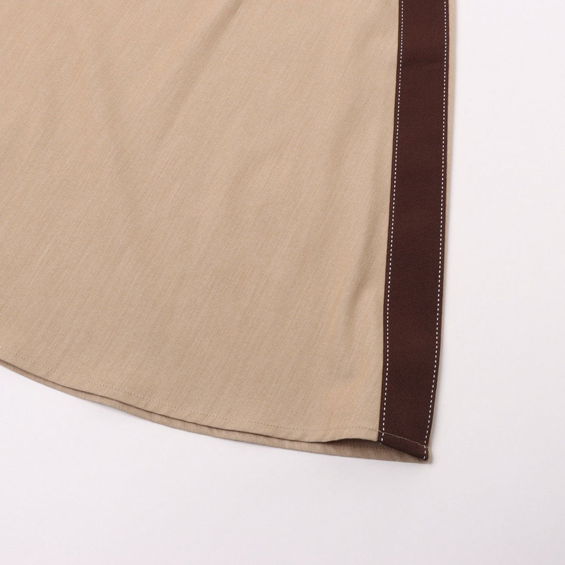 ラリベルテ Laliberte 配色グログランテープ使いサロペットスカート （ベージュ） ベージュ