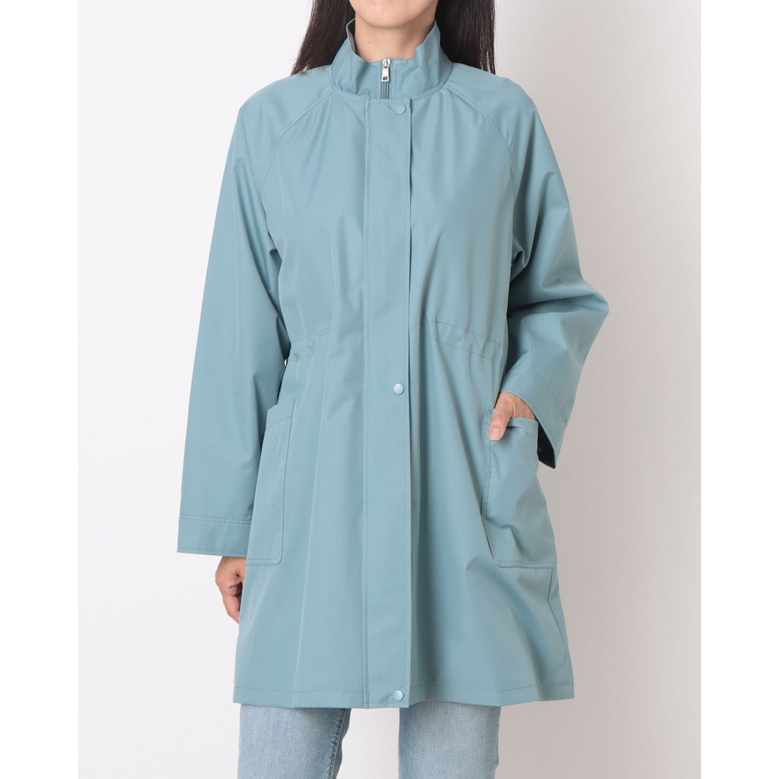 ラリベルテ Laliberte スタンドカラー裏付コート （サックス） サックス