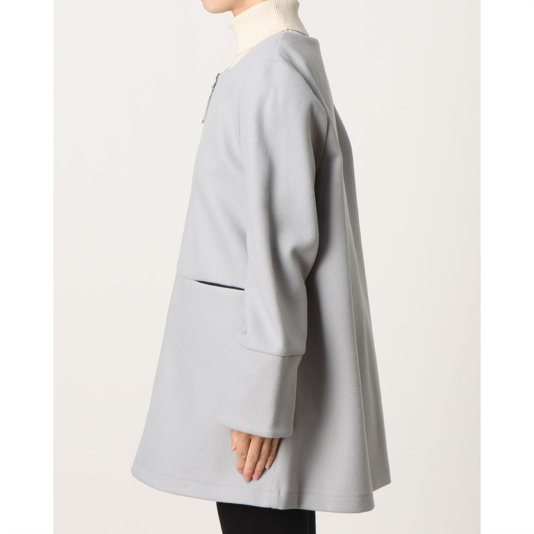 ラリベルテ Laliberte ノーカラーコート （グレー） グレー