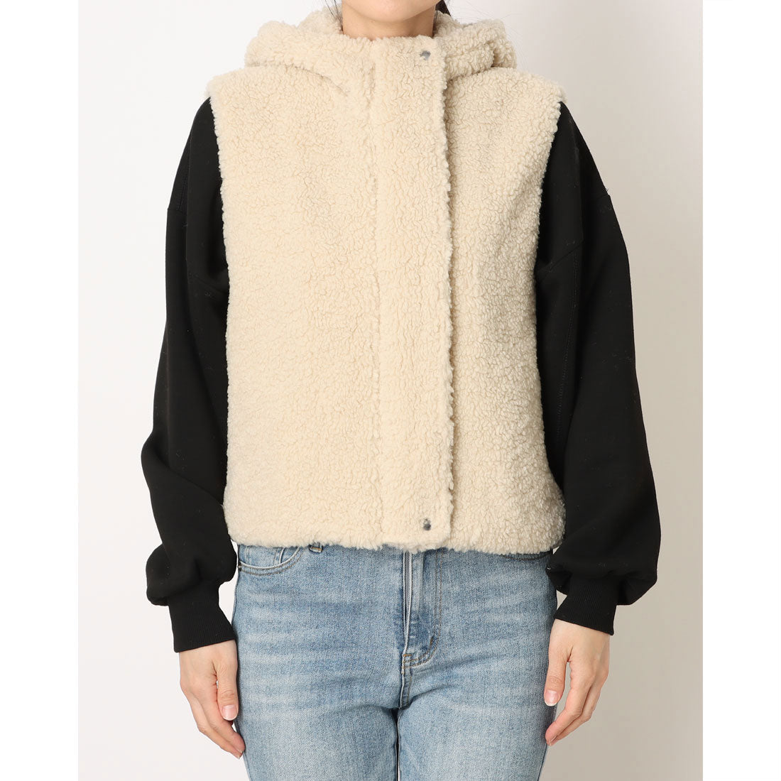 ラリベルテ Laliberte ボアベスト （ベージュ） ベージュ