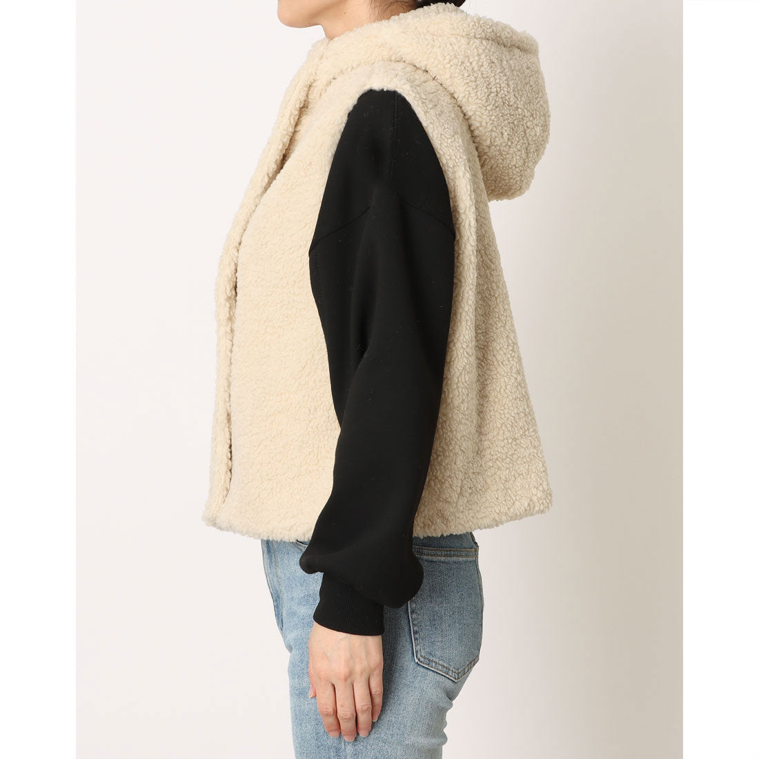 ラリベルテ Laliberte ボアベスト （ベージュ） ベージュ