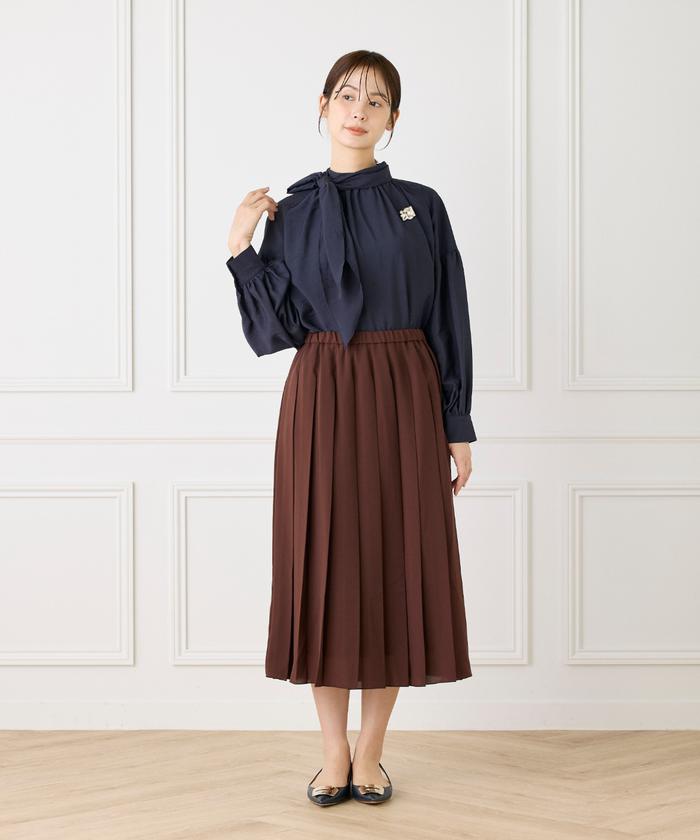 ルスーク Le Souk プリーツスカート （ブラウン） ブラウン