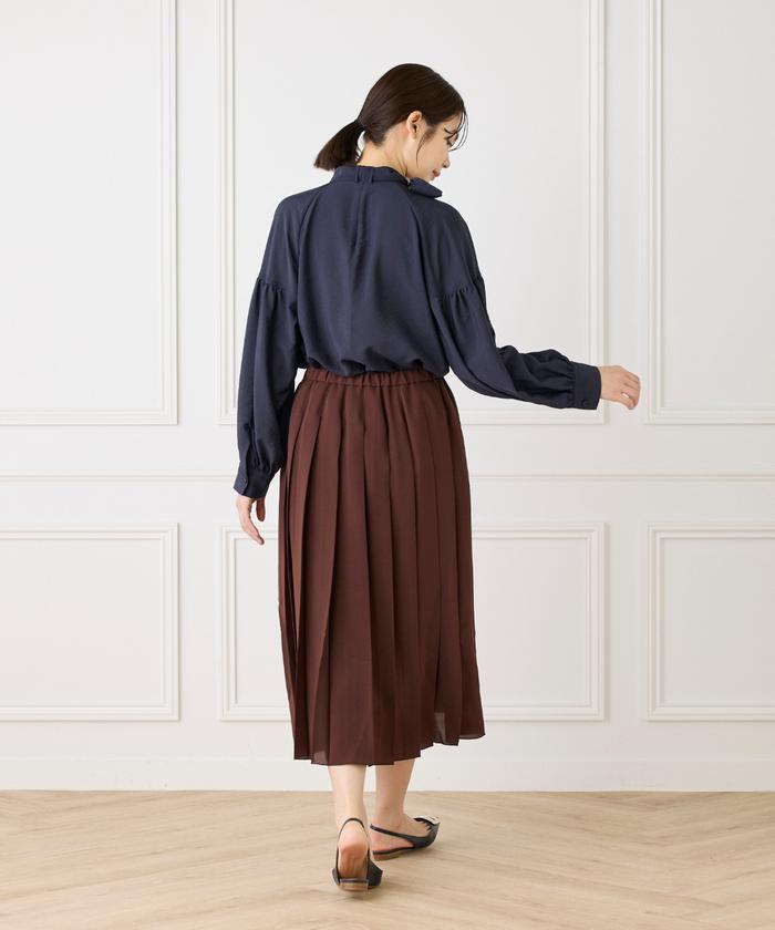 ルスーク Le Souk 《大きいサイズ》ボウタイ付きブラウス （チェリーピンク9） チェリーピンク9
