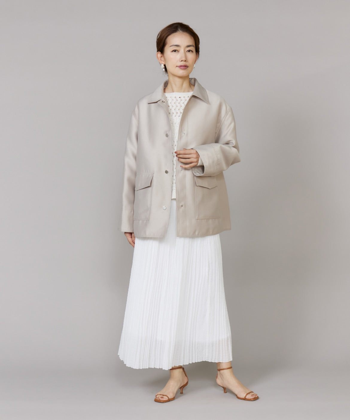 ルスーク Le Souk オーバーサイズシャツジャケット （サックス3） サックス3
