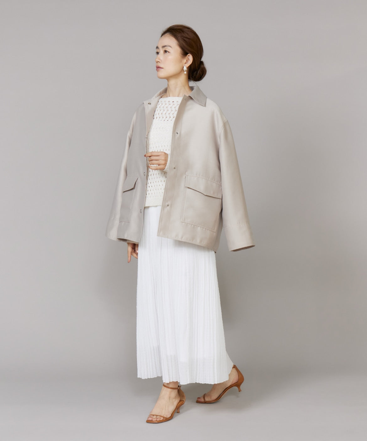 ルスーク Le Souk オーバーサイズシャツジャケット （サックス3） サックス3