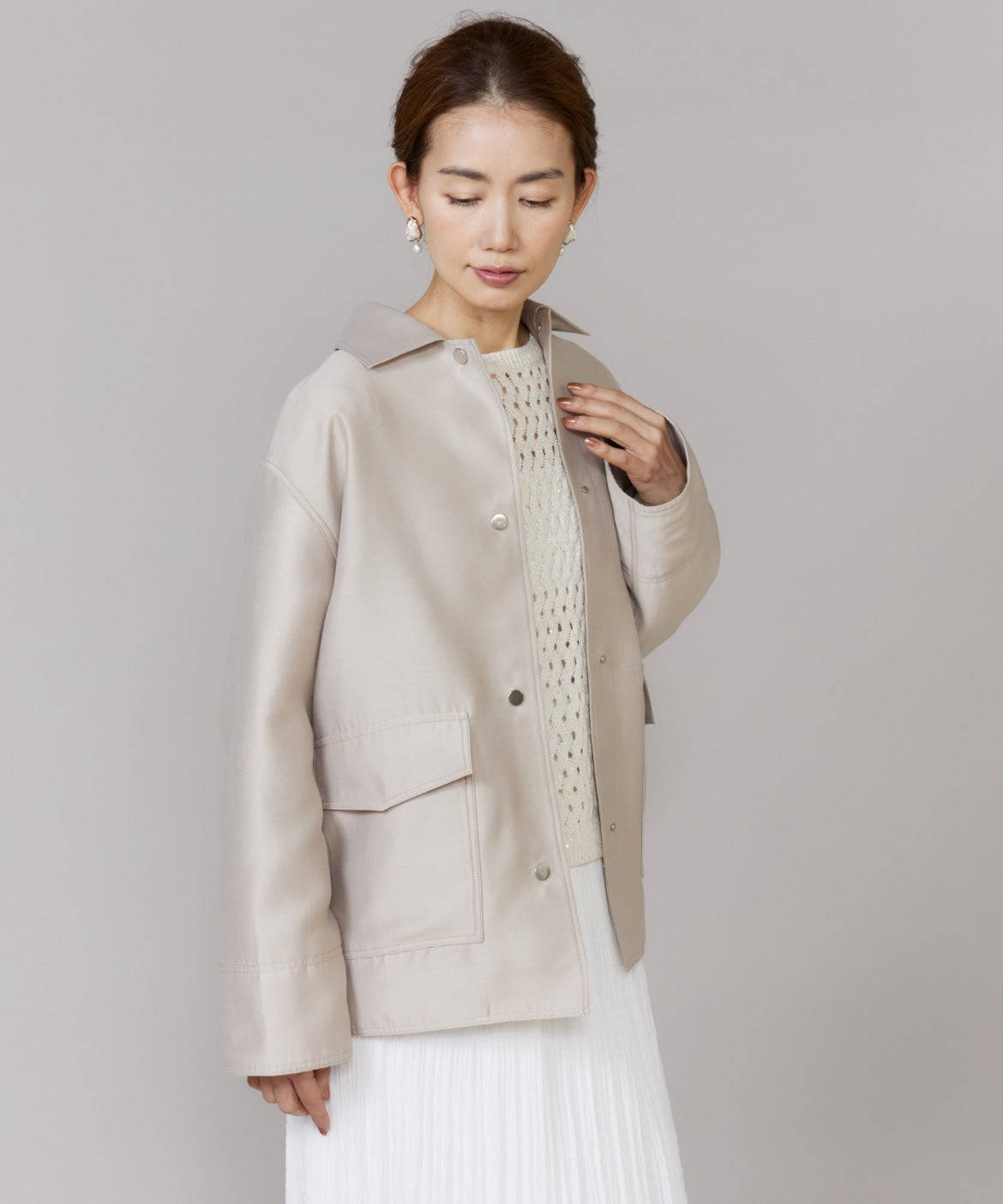 ルスーク Le Souk オーバーサイズシャツジャケット （サックス3） サックス3
