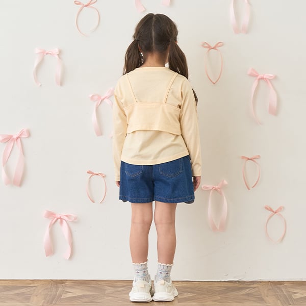 リセマイン Lycee mine 【ソフトコットン】ミニキャミ&シンプルTシャツセット （ライト ピンク） ライト ピンク