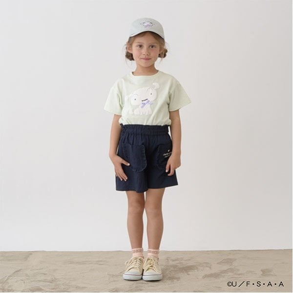 リセマイン Lycee mine 【クレヨンしんちゃん】【ソフトコットン】シロリボンTシャツ （ライトグリーン） ライトグリーン