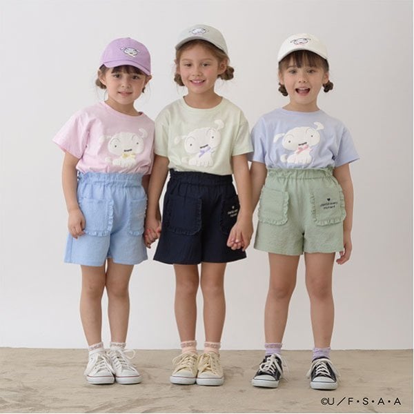 リセマイン Lycee mine 【クレヨンしんちゃん】【ソフトコットン】シロリボンTシャツ （ライトグリーン） ライトグリーン
