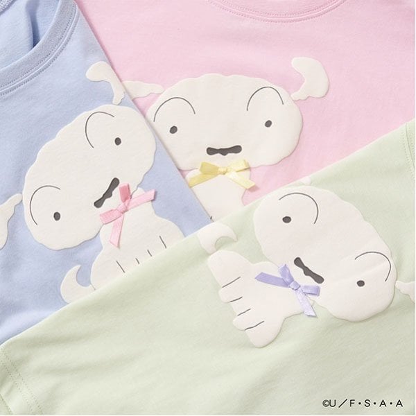 リセマイン Lycee mine 【クレヨンしんちゃん】【ソフトコットン】シロリボンTシャツ （ライトグリーン） ライトグリーン