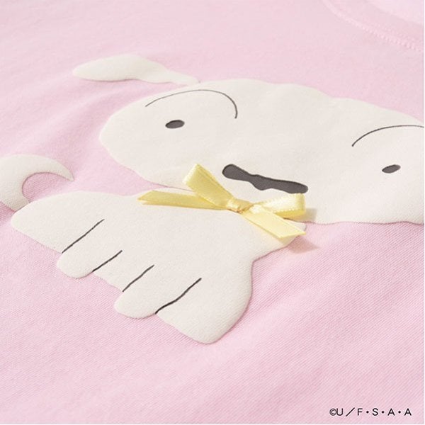リセマイン Lycee mine 【クレヨンしんちゃん】【ソフトコットン】シロリボンTシャツ （ライトグリーン） ライトグリーン