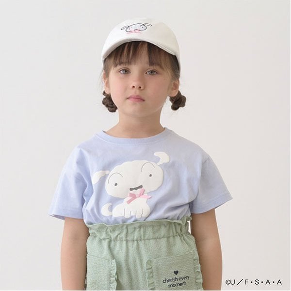 リセマイン Lycee mine 【クレヨンしんちゃん】【ソフトコットン】シロリボンTシャツ （ライトブルー） ライトブルー