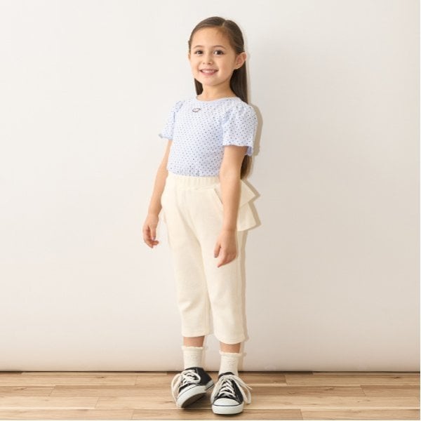 リセマイン Lycee mine 【ソフトコットン】ドットプリントミニミニパフ半袖Tシャツ （トップ グレー） トップ グレー