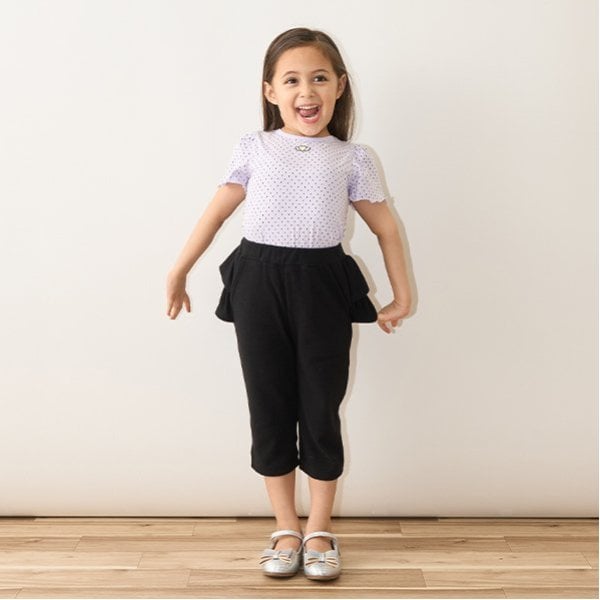 リセマイン Lycee mine 【ソフトコットン】ドットプリントミニミニパフ半袖Tシャツ （トップ グレー） トップ グレー