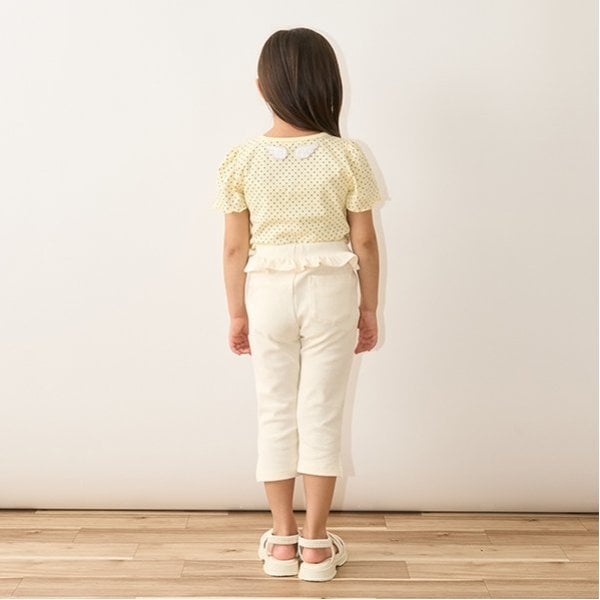 リセマイン Lycee mine 【ソフトコットン】ドットプリントミニミニパフ半袖Tシャツ （トップ グレー） トップ グレー