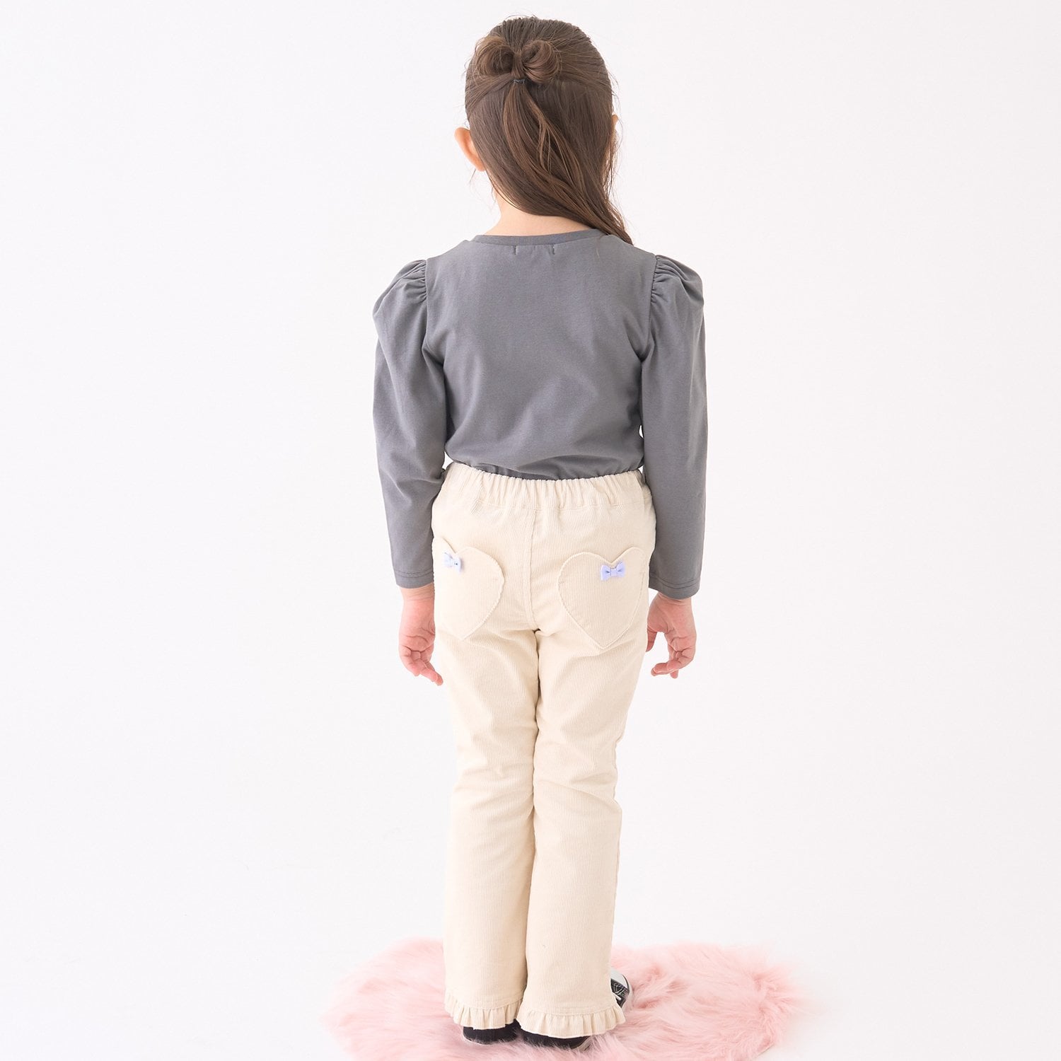 リセマイン Lycee mine 【Lycee mine バレエシリーズ】フリルストレッチフレアパンツ （チャコール） チャコール