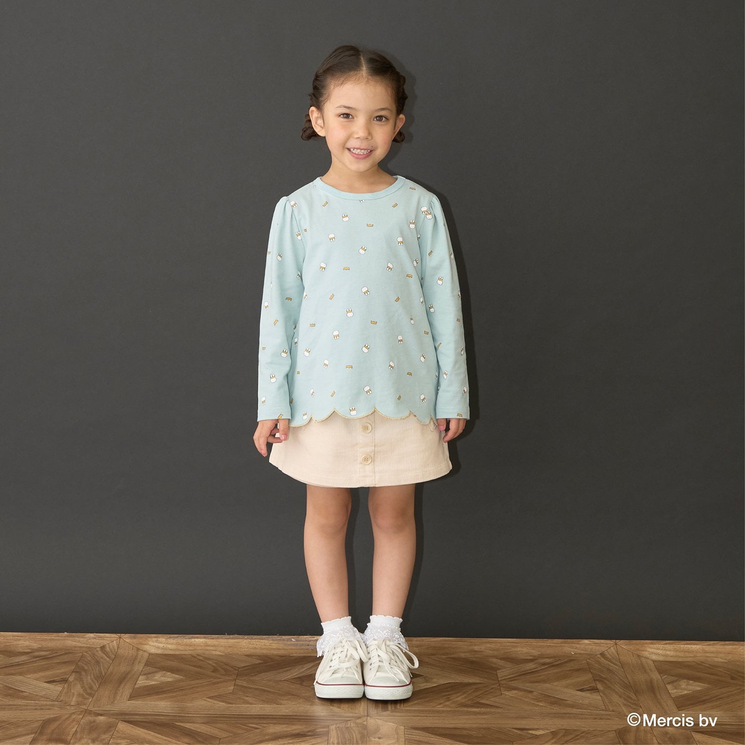 リセマイン Lycee mine 【Miffy】総柄裾スカラップAラインTシャツ （ラベンダー） ラベンダー