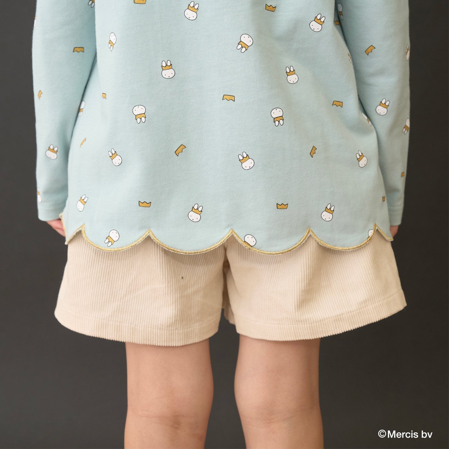 リセマイン Lycee mine 【Miffy】総柄裾スカラップAラインTシャツ （ラベンダー） ラベンダー