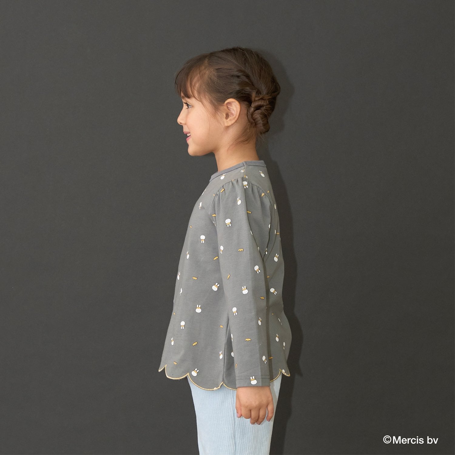リセマイン Lycee mine 【Miffy】総柄裾スカラップAラインTシャツ （ラベンダー） ラベンダー