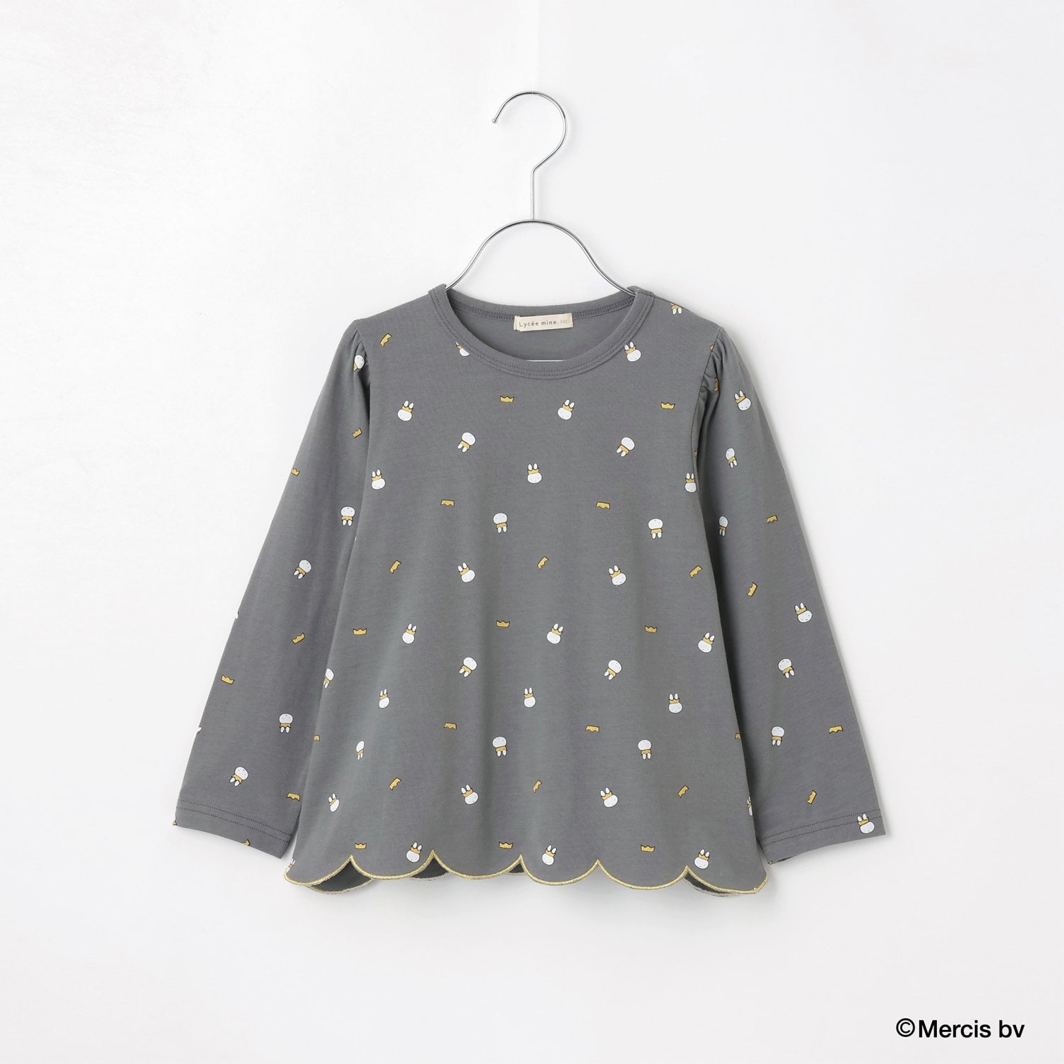 リセマイン Lycee mine 【Miffy】総柄裾スカラップAラインTシャツ （ラベンダー） ラベンダー