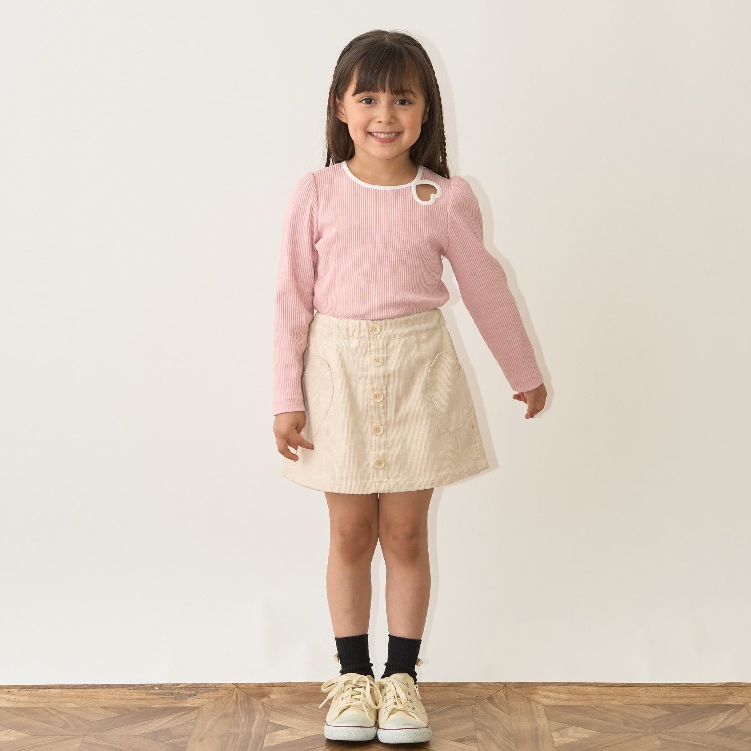 リセマイン Lycee mine バイカラーハートテレコトップス （黒） 黒
