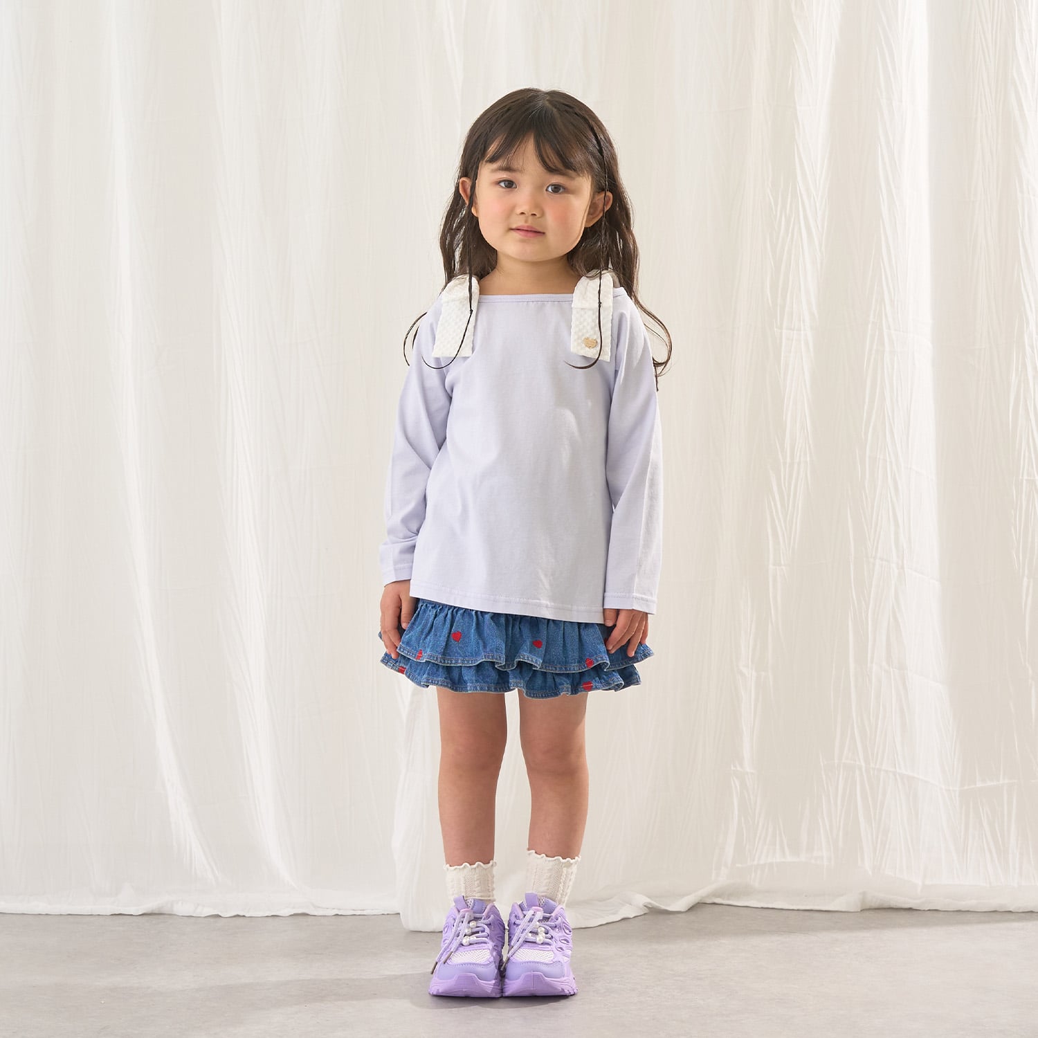 リセマイン Lycee mine 【綿100％】 【速乾・UV・型崩れしない】ボートネック肩リボンTシャツ （ライトピンク） ライトピンク