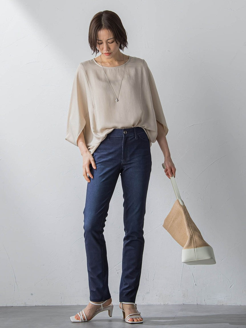 ロートレアモン LAUTREAMONT 【WEB限定】【3サイズ展開】ハイテンションパンツ≪洗える/ストレッチ≫ （ネイビー） ネイビー