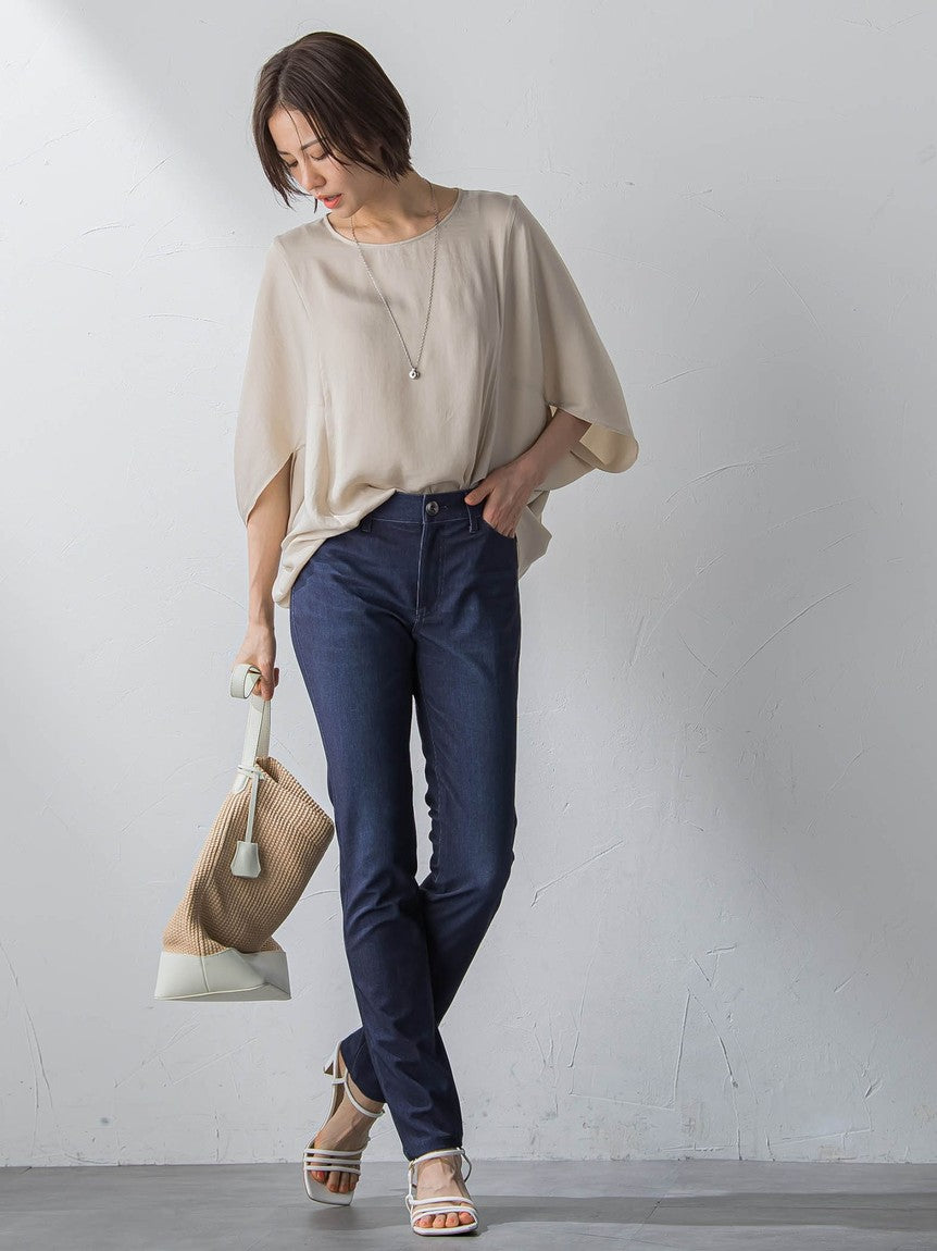 ロートレアモン LAUTREAMONT 【WEB限定】【3サイズ展開】ハイテンションパンツ≪洗える/ストレッチ≫ （ネイビー） ネイビー