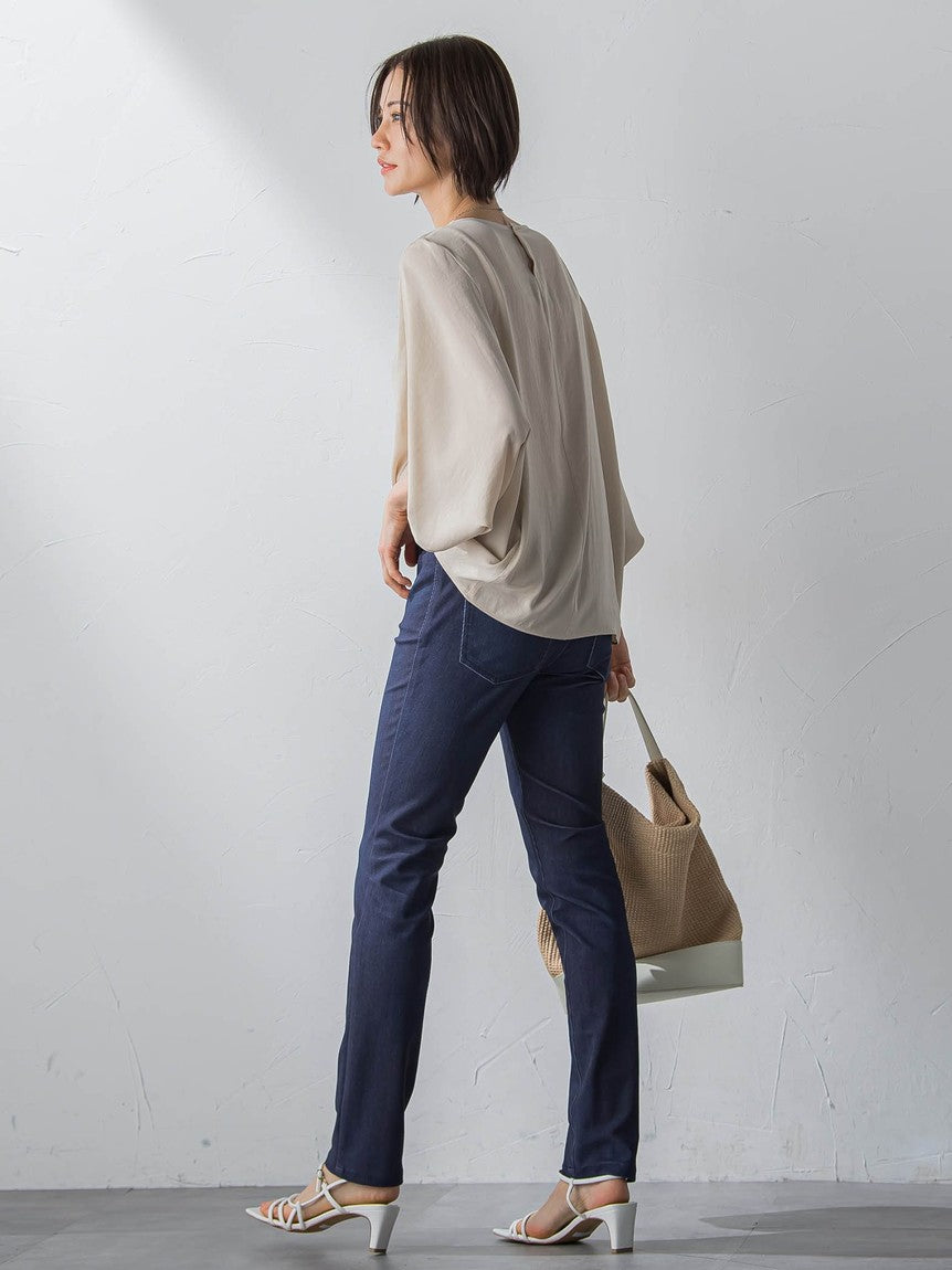 ロートレアモン LAUTREAMONT 【WEB限定】【3サイズ展開】ハイテンションパンツ≪洗える/ストレッチ≫ （ネイビー） ネイビー