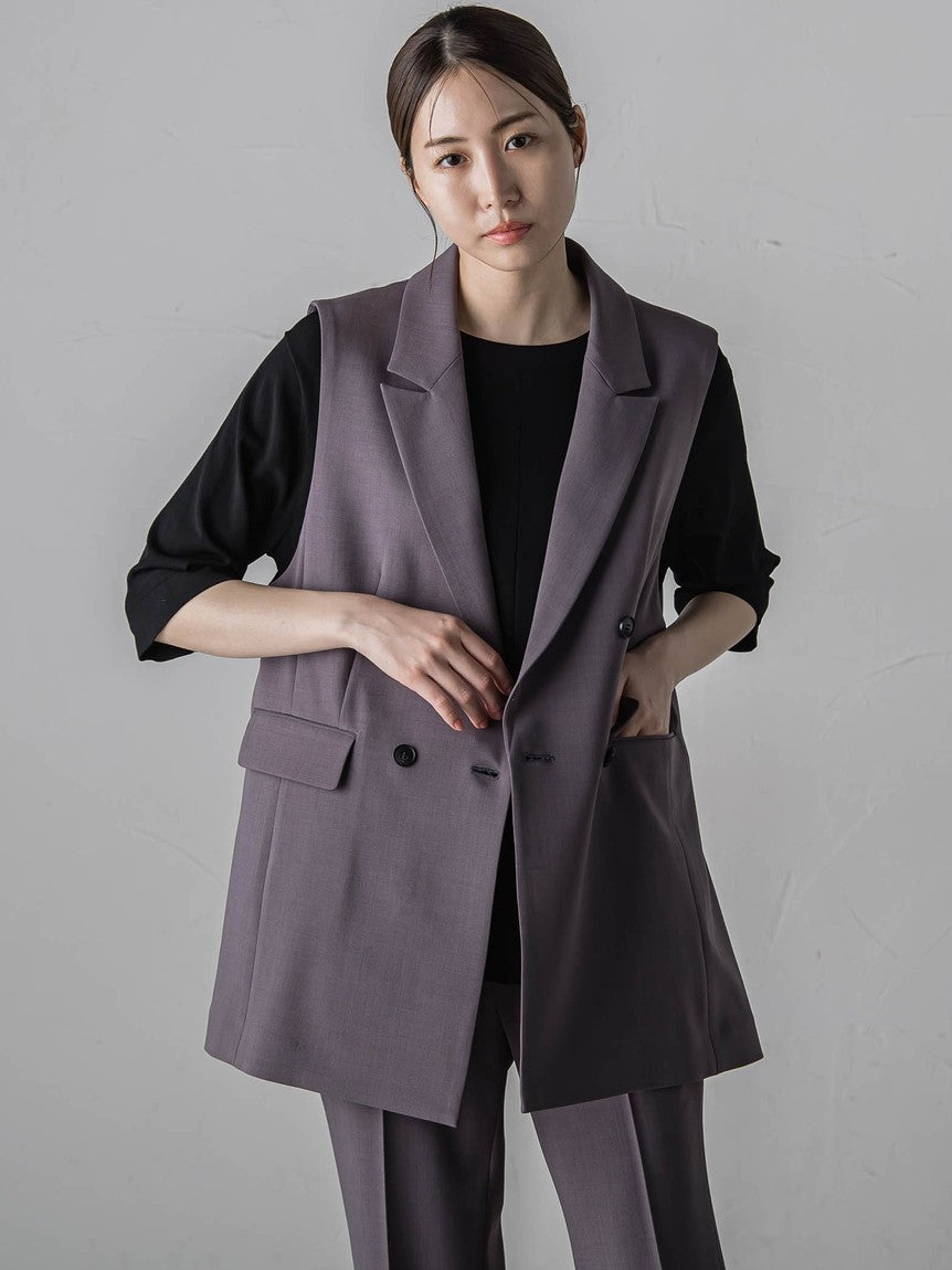 La Ef la.f… Dry Gaba Stretch Gilet ≪Hand Washable / Set Up Compatible≫