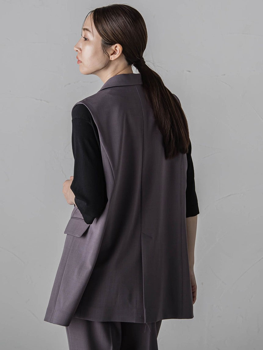 La Ef la.f… Dry Gaba Stretch Gilet ≪Hand Washable / Set Up Compatible≫