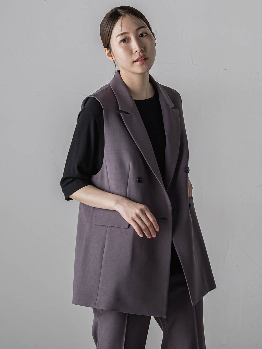 La Ef la.f… Dry Gaba Stretch Gilet ≪Hand Washable / Set Up Compatible≫