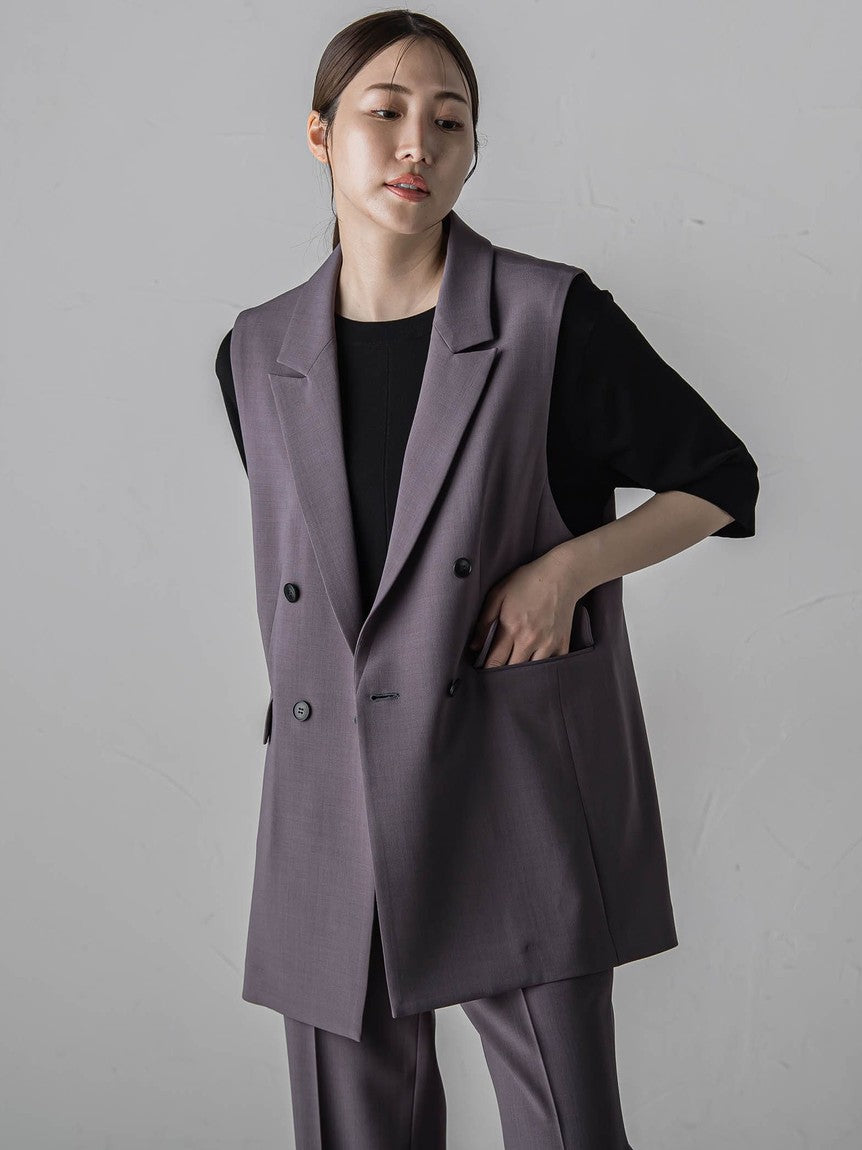 La Ef la.f… Dry Gaba Stretch Gilet ≪Hand Washable / Set Up Compatible≫