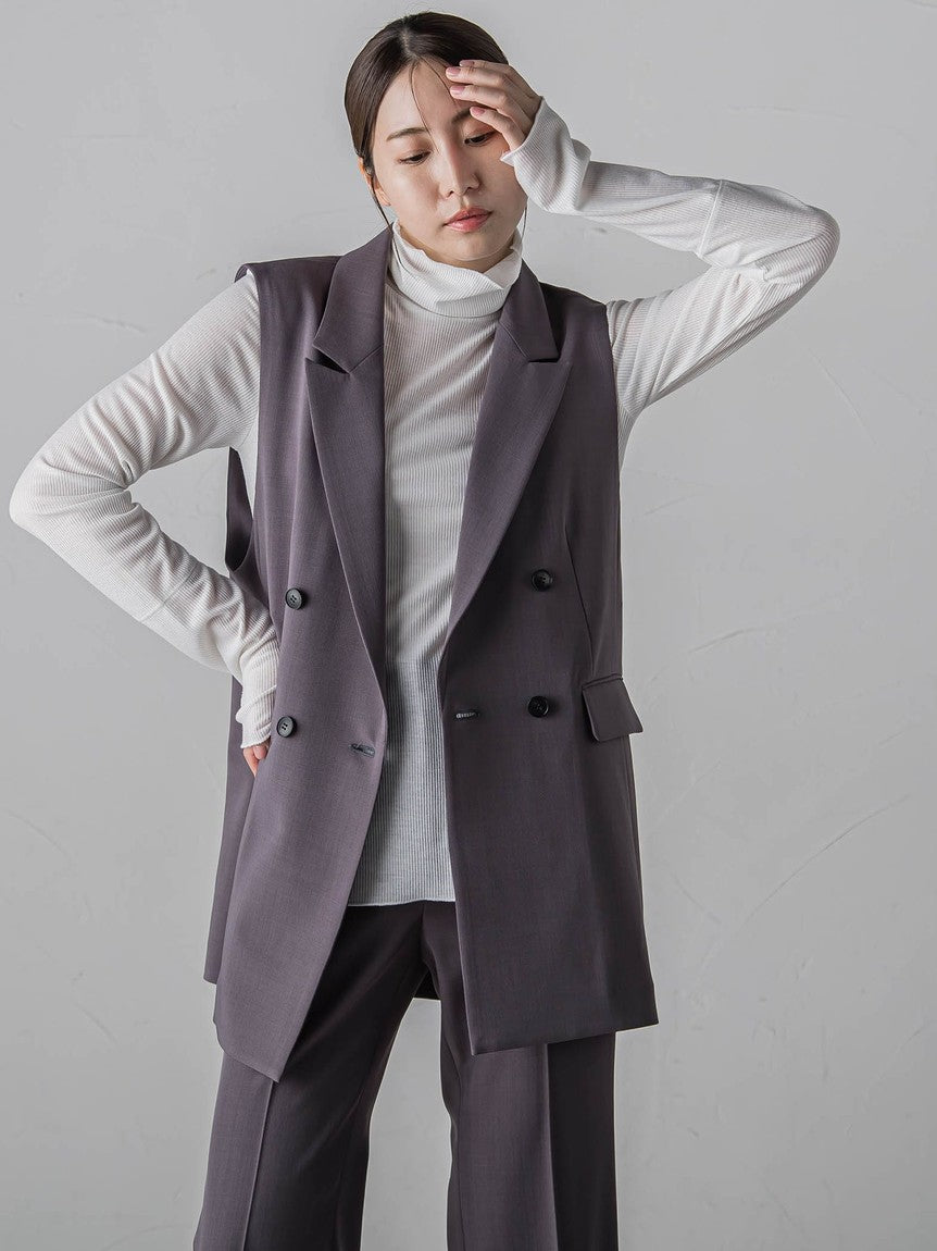 La Ef la.f… Dry Gaba Stretch Gilet ≪Hand Washable / Set Up Compatible≫