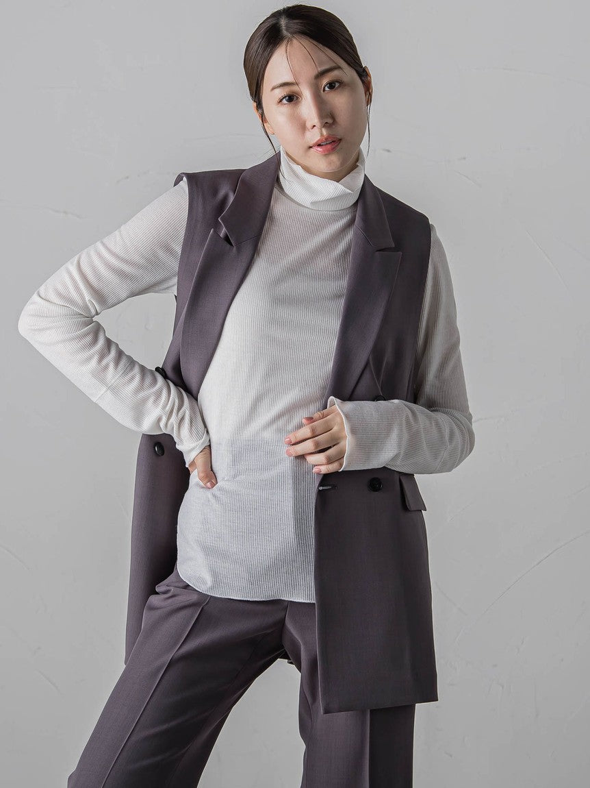 La Ef la.f… Dry Gaba Stretch Gilet ≪Hand Washable / Set Up Compatible≫
