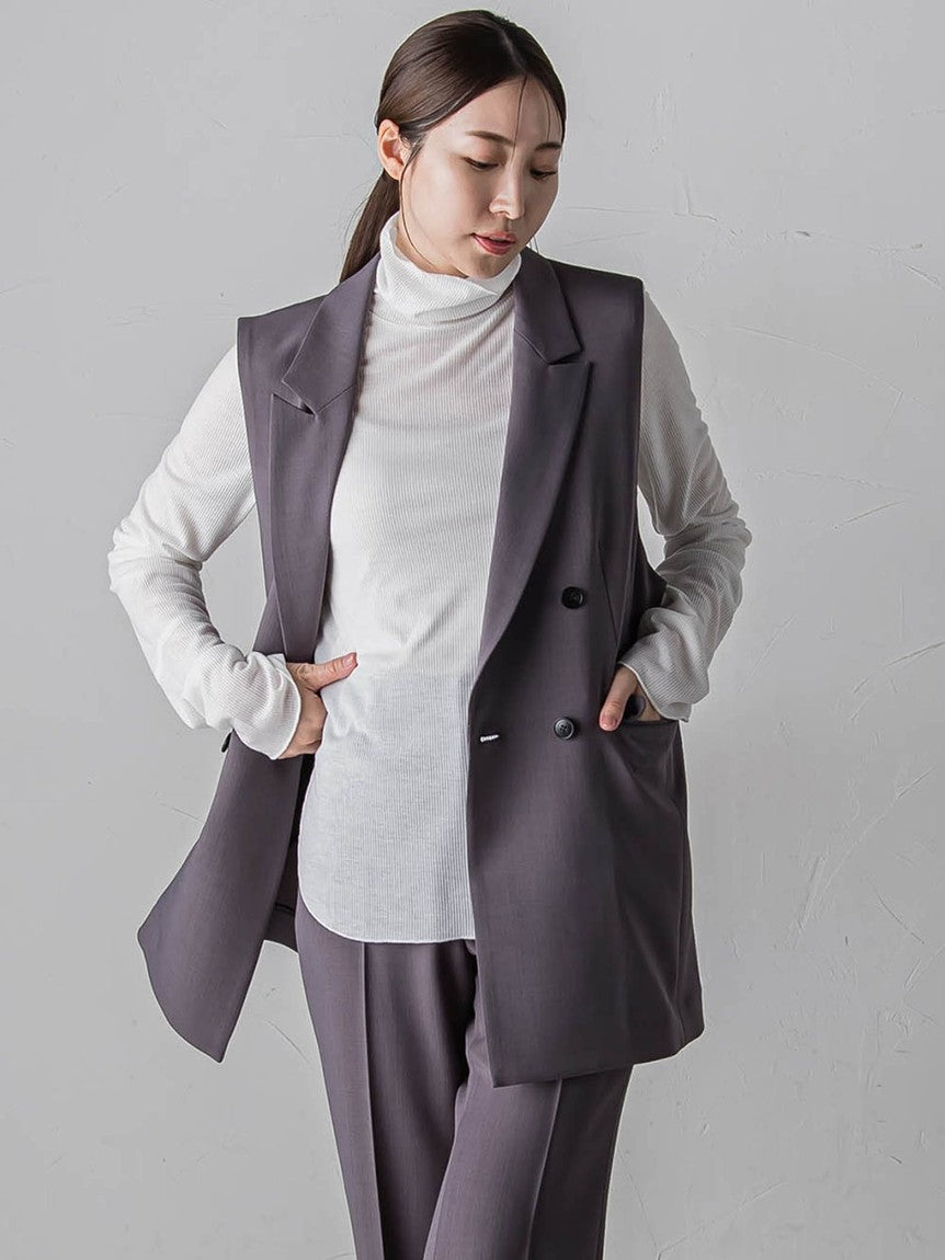La Ef la.f… Dry Gaba Stretch Gilet ≪Hand Washable / Set Up Compatible≫