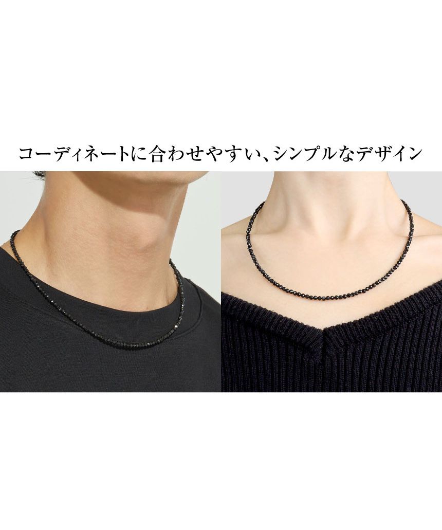 ララクリスティー LARA Christie ララクリスティー ネックレス メンズ ブラックスピネル BLACK Label p5059
