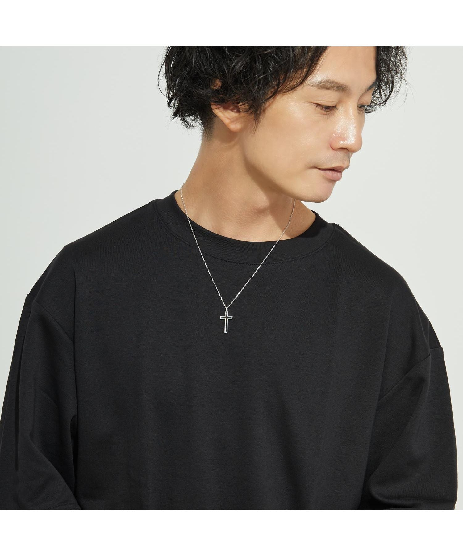 ララクリスティー LARA Christie ララクリスティー ネックレス メンズ レールクロス BLACK Label p3190ーb （シルバー） シルバー