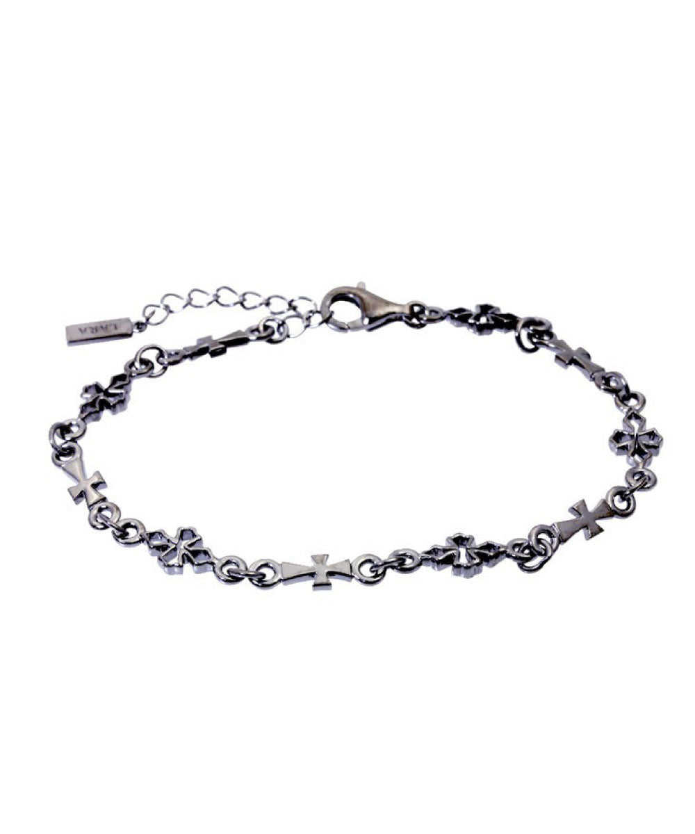 ララクリスティー LARA Christie ララクリスティー ブレスレット メンズ シルバー テンプルクロス BLACK Label