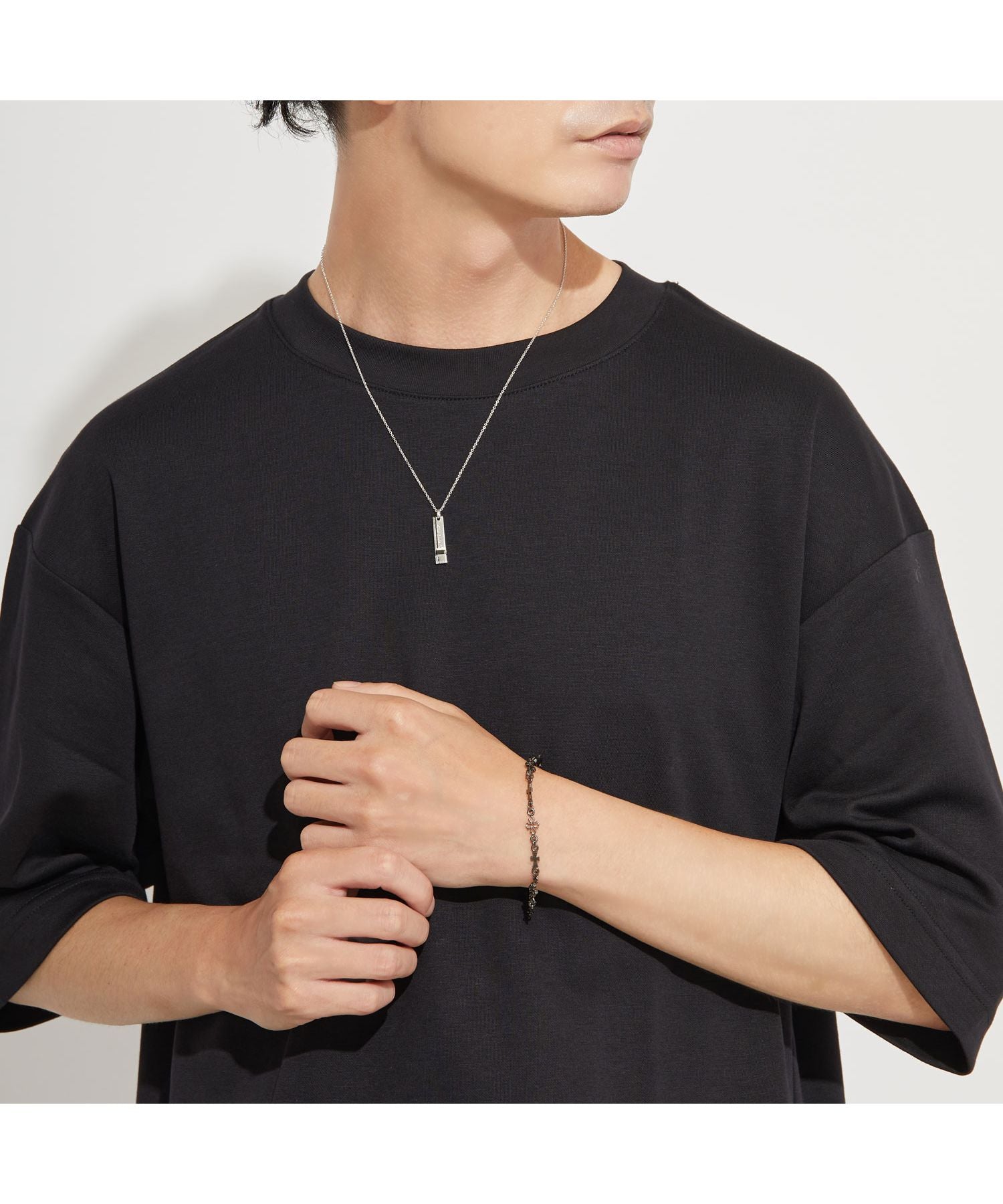 ララクリスティー LARA Christie ララクリスティー ブレスレット メンズ シルバー テンプルクロス BLACK Label