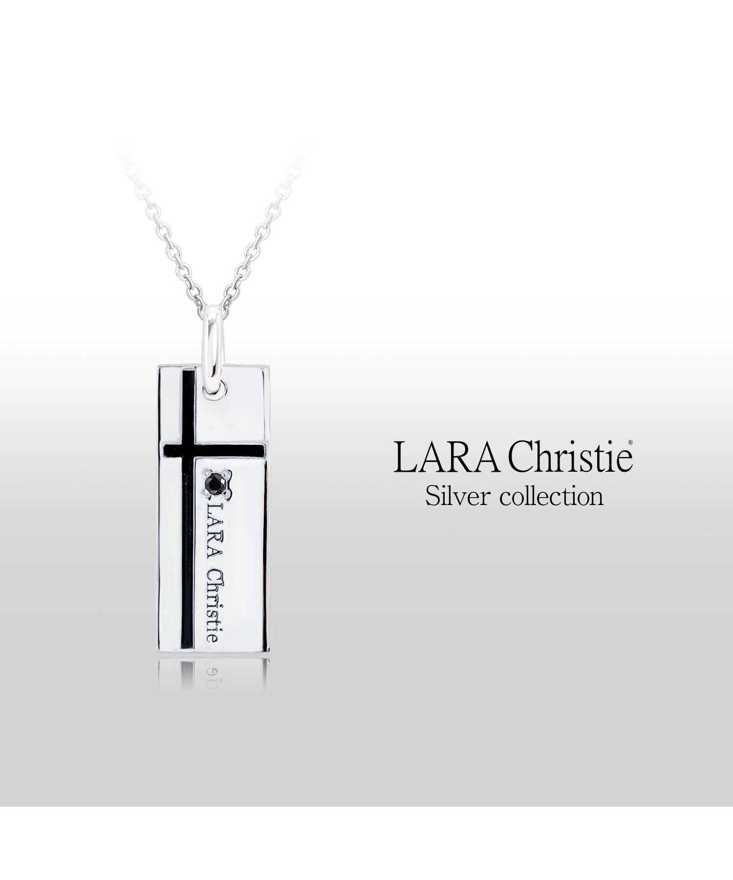 ララクリスティー LARA Christie ララクリスティー ネックレス メンズ シルバー ノーブル クロス BLACK Label p3051ーb
