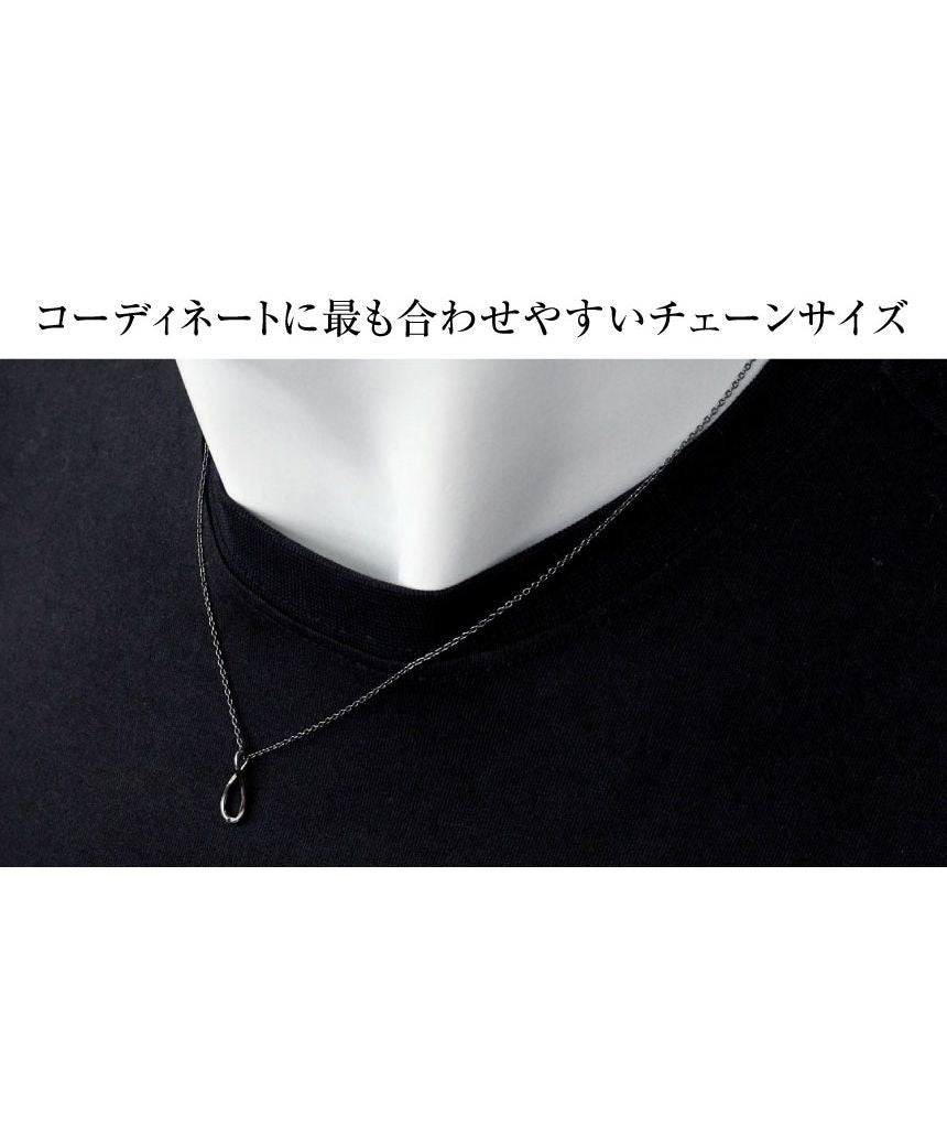 ララクリスティー LARA Christie ネックレス メンズ インフィニティ シルバー925 silver   ララクリスティー LARA Christie 男性 誕生日プレゼント （ブラック） ブラック