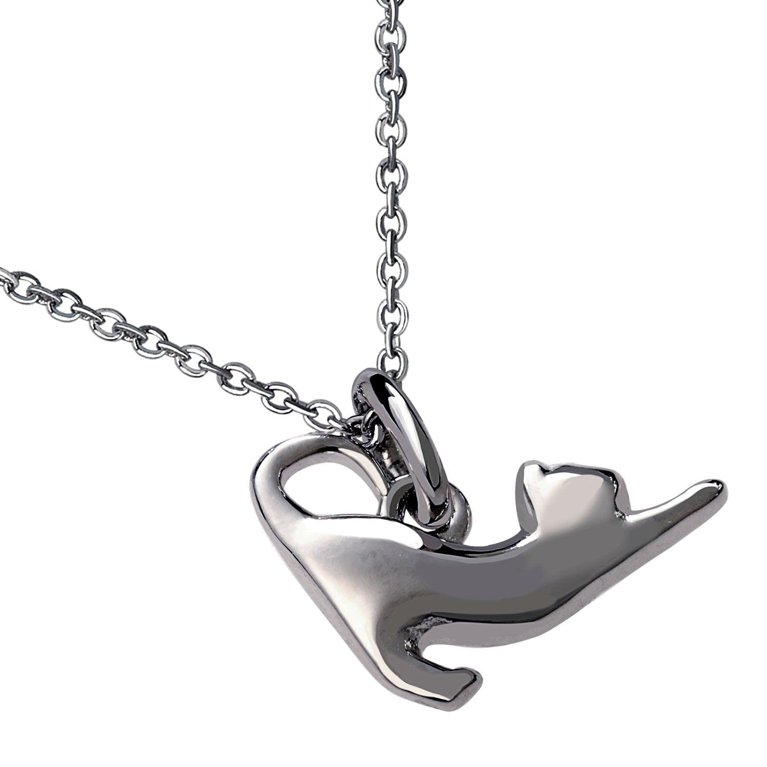 ララクリスティー LARA Christie ネックレス メンズ ねこ 猫 ネコ デザイン シルバー925 [ BLACK Label ] p14053-b （ブラック） ブラック