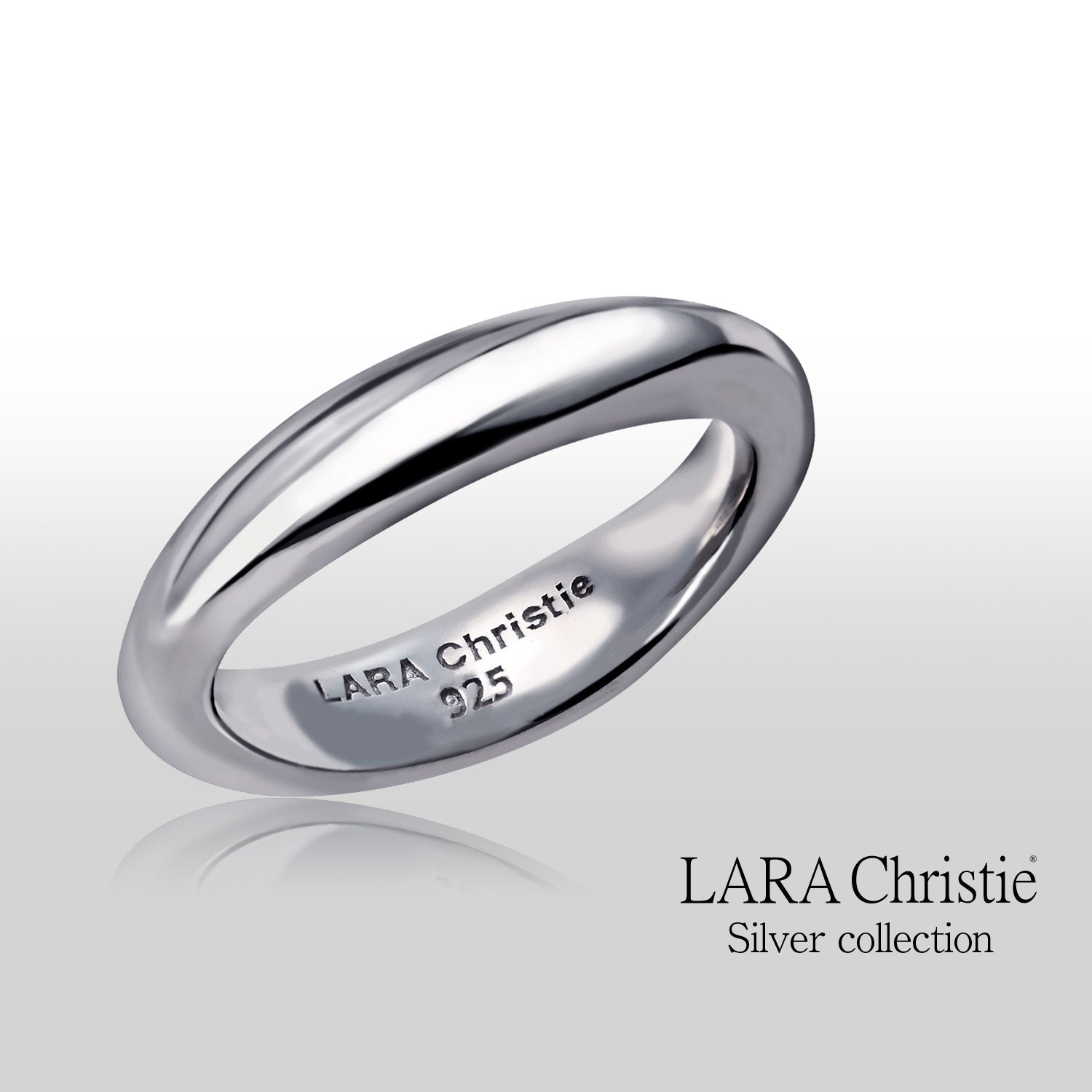 LARA Christie ring for men silver Silver 925 simple stylish ripple des